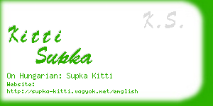 kitti supka business card